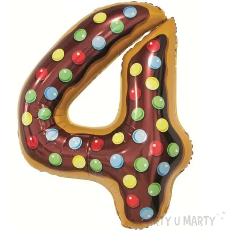 balon foliowy cyfra 4 ciasteczko godan 31 dgt