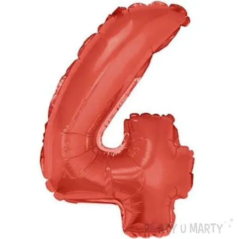 balon foliowy cyfra 4 czerwony oem 16 dgt