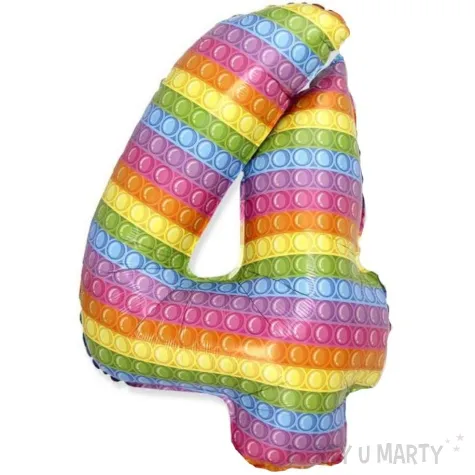balon foliowy cyfra 4 flexmetal 27 dgt