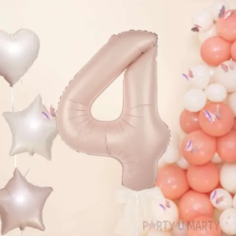 balon foliowy cyfra 4 karmelowy partypal 39 dgt