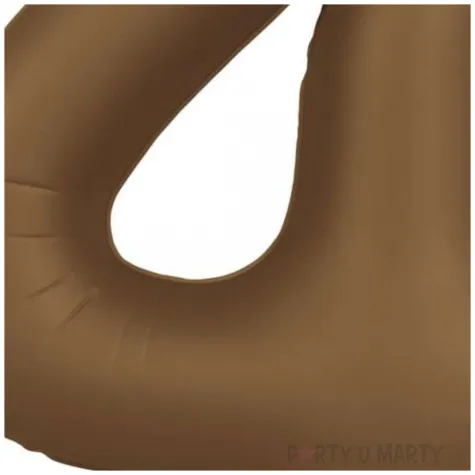 balon foliowy cyfra 4 mat braz czekoladowy folat 34 dgt