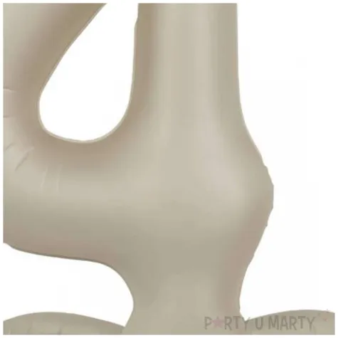 balon foliowy cyfra 4 mat stojaca kremowe latte folat 28 dgt