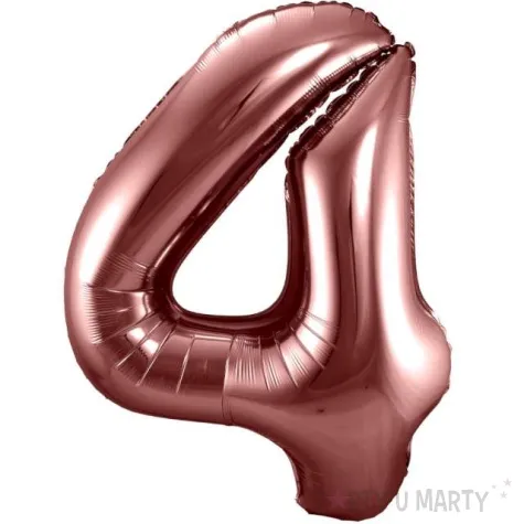 balon foliowy cyfra 4 metaliczny brazowy folat 34 dgt