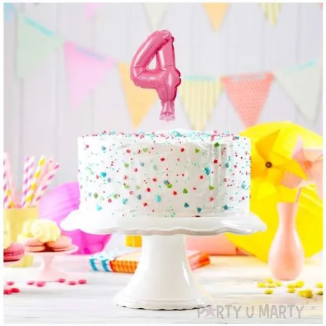 balon foliowy cyfra 4 micro rozowy godan 5 dgt