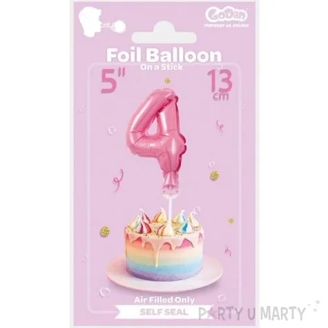 balon foliowy cyfra 4 micro rozowy godan 5 dgt