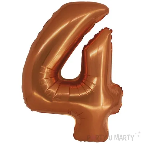balon foliowy cyfra 4 miedziany godan 30 dgt