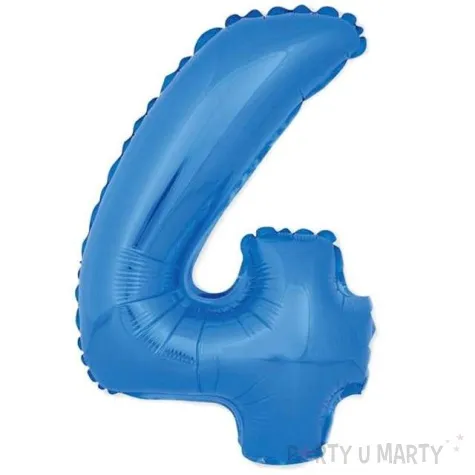 balon foliowy cyfra 4 niebieski godan 14 dgt