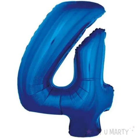 balon foliowy cyfra 4 niebieski godan 34 dgt
