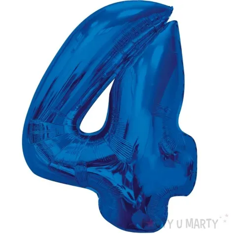 balon foliowy cyfra 4 niebieski godan 36 dgt