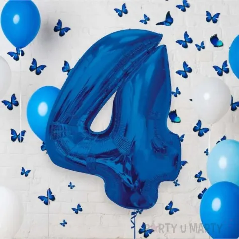 balon foliowy cyfra 4 niebieski godan 36 dgt