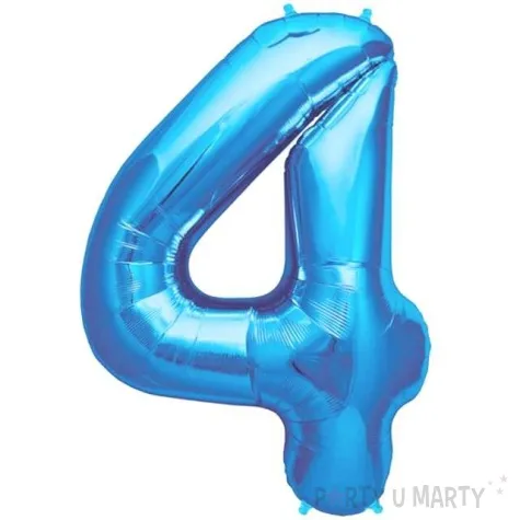 balon foliowy cyfra 4 niebieski oem 38 dgt