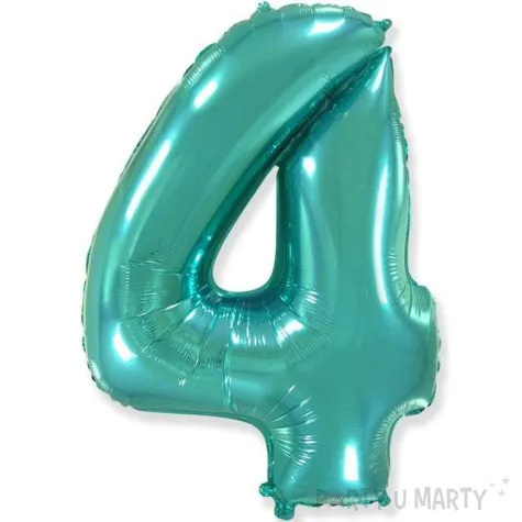 balon foliowy cyfra 4 niebieski tiffany flexmetal 34 dgt