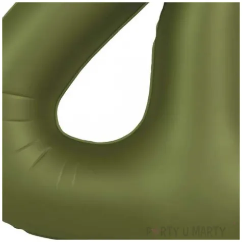 balon foliowy cyfra 4 oliwkowy folat 34 dgt