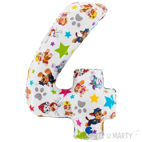 balon foliowy cyfra 4 psi patrol grabo 26 dgt