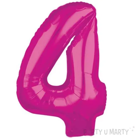 balon foliowy cyfra 4 rozowy amscan 26 dgt
