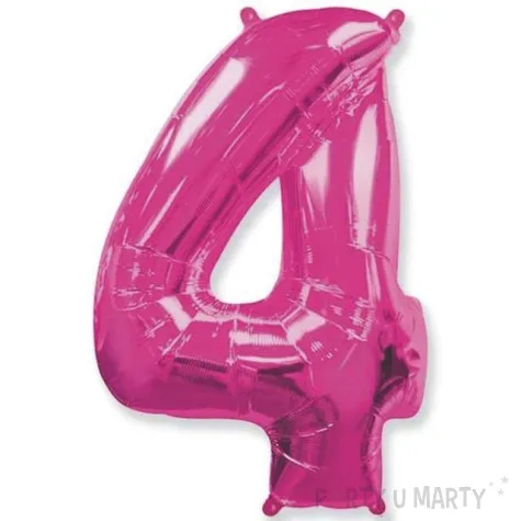 balon foliowy cyfra 4 rozowy flexmetal 34 dgt