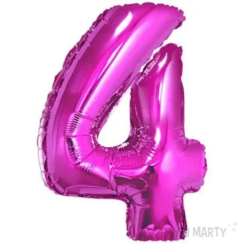 balon foliowy cyfra 4 rozowy godan 34 dgt