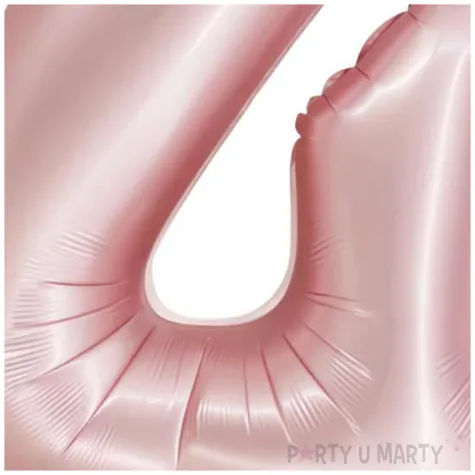 balon foliowy cyfra 4 rozowy matowy godan 30 dgt