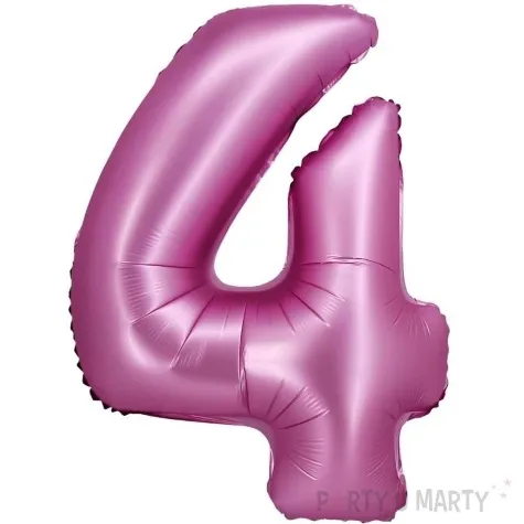 balon foliowy cyfra 4 rozowy satynowy godan 30 dgt