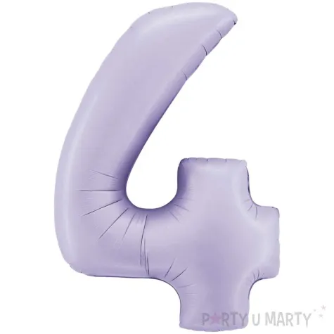 balon foliowy cyfra 4 satynowy liliowy grabo 40 dgt