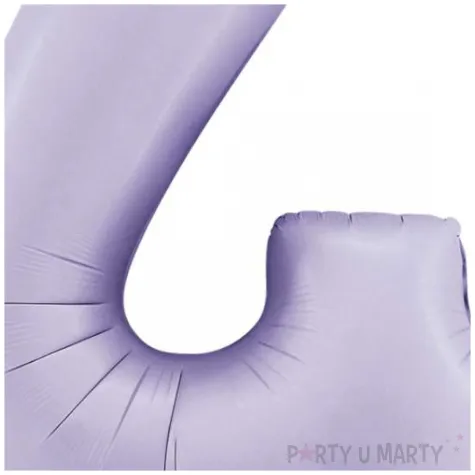balon foliowy cyfra 4 satynowy liliowy grabo 40 dgt