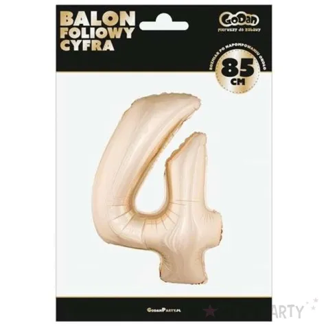 balon foliowy cyfra 4 szampanski godan 34 dgt