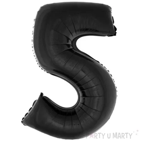 balon foliowy cyfra 5 czarny funny fashion 40 dgt