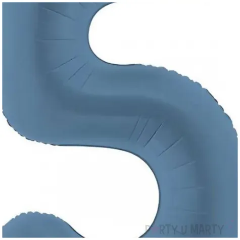 balon foliowy cyfra 5 granatowy matowy dekoracja na urodziny 34 dgt