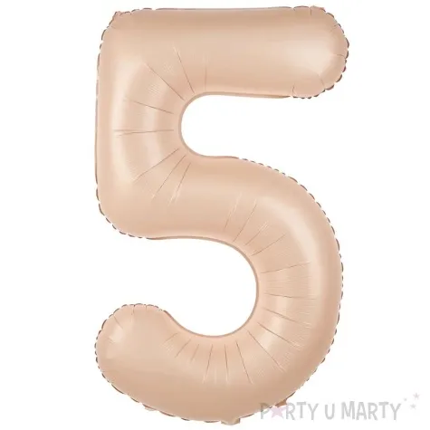 balon foliowy cyfra 5 karmelowy partypal 39 dgt