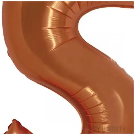 balon foliowy cyfra 5 miedziany godan 30 dgt