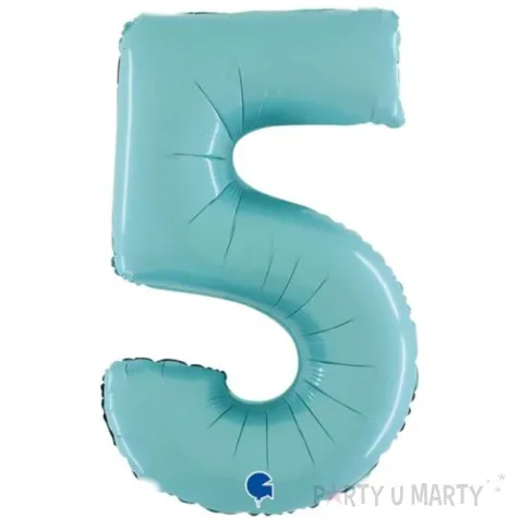 balon foliowy cyfra 5 niebieski pastel grabo 26 dgt