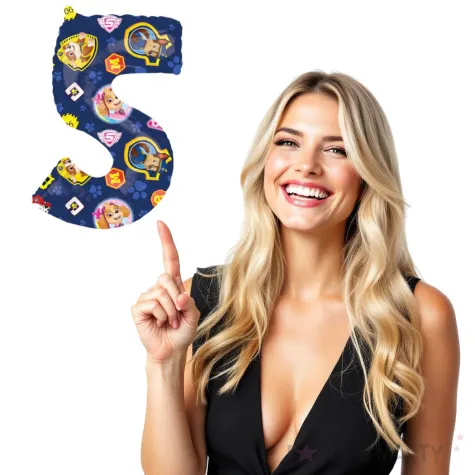 balon foliowy cyfra 5 paw patrol amscan 26 shp