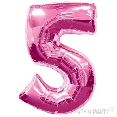 balon foliowy cyfra 5 rozowy amscan 34 dgt
