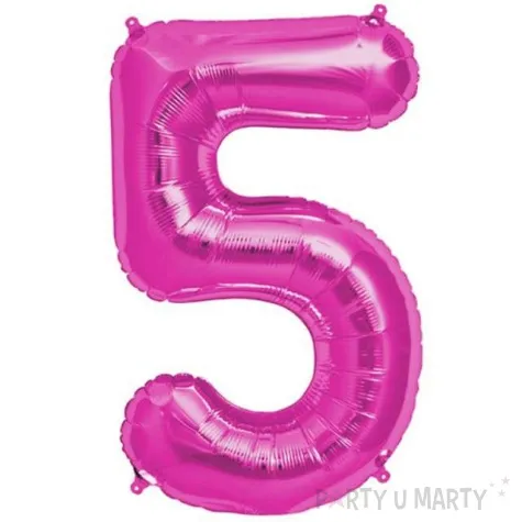 balon foliowy cyfra 5 rozowy oem 38 dgt