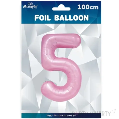 balon foliowy cyfra 5 rozowy partypal 39 dgt