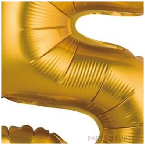 balon foliowy cyfra 5 satynowa zloty godan 14 dgt