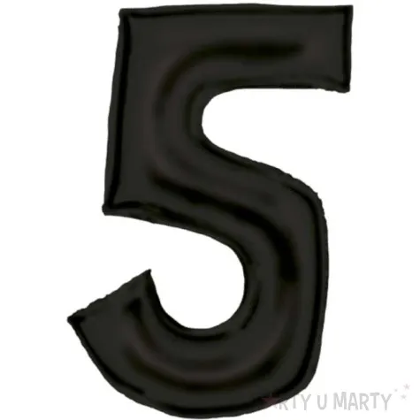 balon foliowy cyfra 5 satynowy czarny amscan 34 dgt