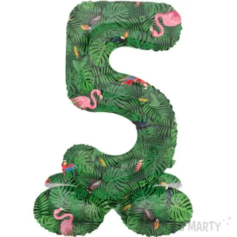 balon foliowy cyfra 5 stojaca hawajskie party folat 17 dgt