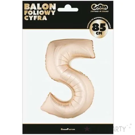 balon foliowy cyfra 5 szampanski godan 34 dgt