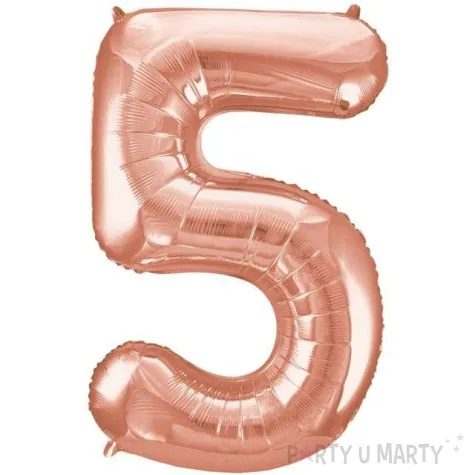 balon foliowy cyfra 5 szampanski unique 34 dgt