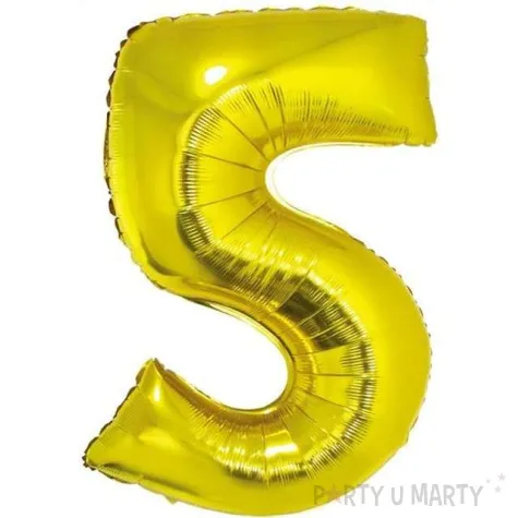 balon foliowy cyfra 5 zloty godan 34 dgt