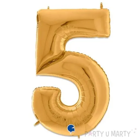 balon foliowy cyfra 5 zloty grabo 64 dgt