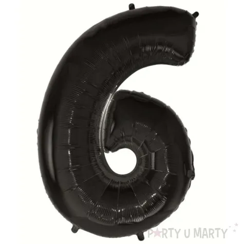 balon foliowy cyfra 6 beauty and charm czarny godan 36 dgt