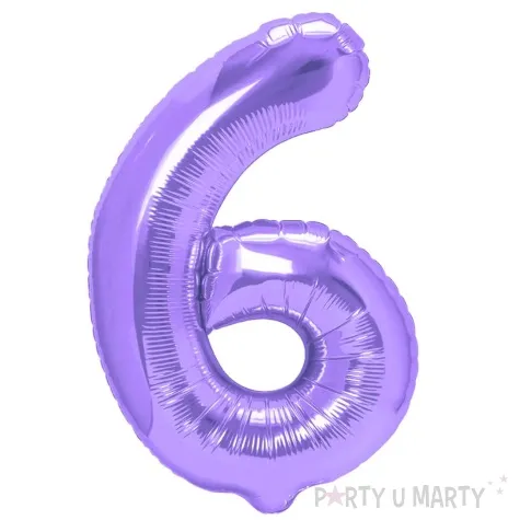 balon foliowy cyfra 6 fioletowy partypal 39 dgt