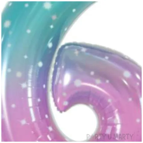 balon foliowy cyfra 6 kosmos teczowy godan 31 dgt