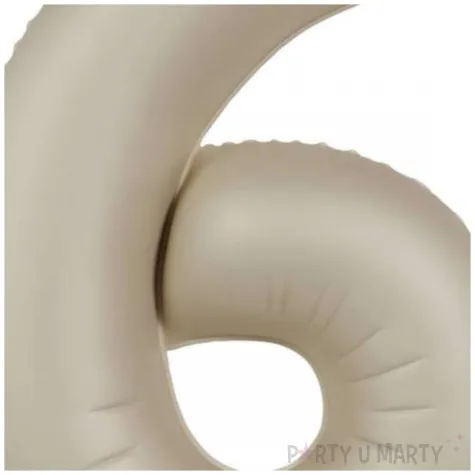 balon foliowy cyfra 6 mat kremowe latte folat 34 dgt