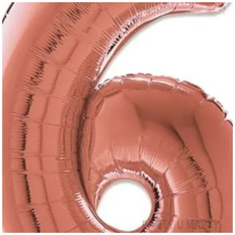 balon foliowy cyfra 6 rozowe zloto grabo 26 dgt