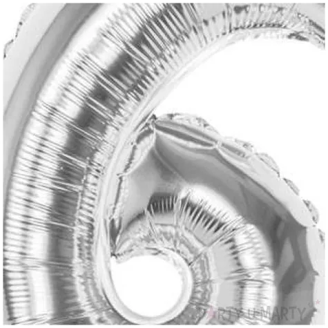 balon foliowy cyfra 6 srebrny boland 14 dgt