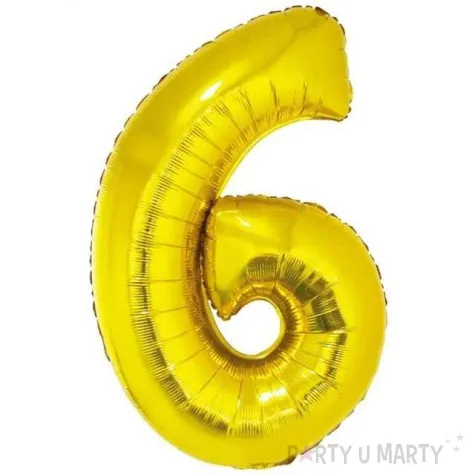 balon foliowy cyfra 6 zloty godan 34 dgt