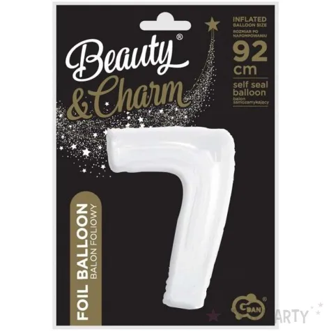 balon foliowy cyfra 7 bialy godan 36 dgt